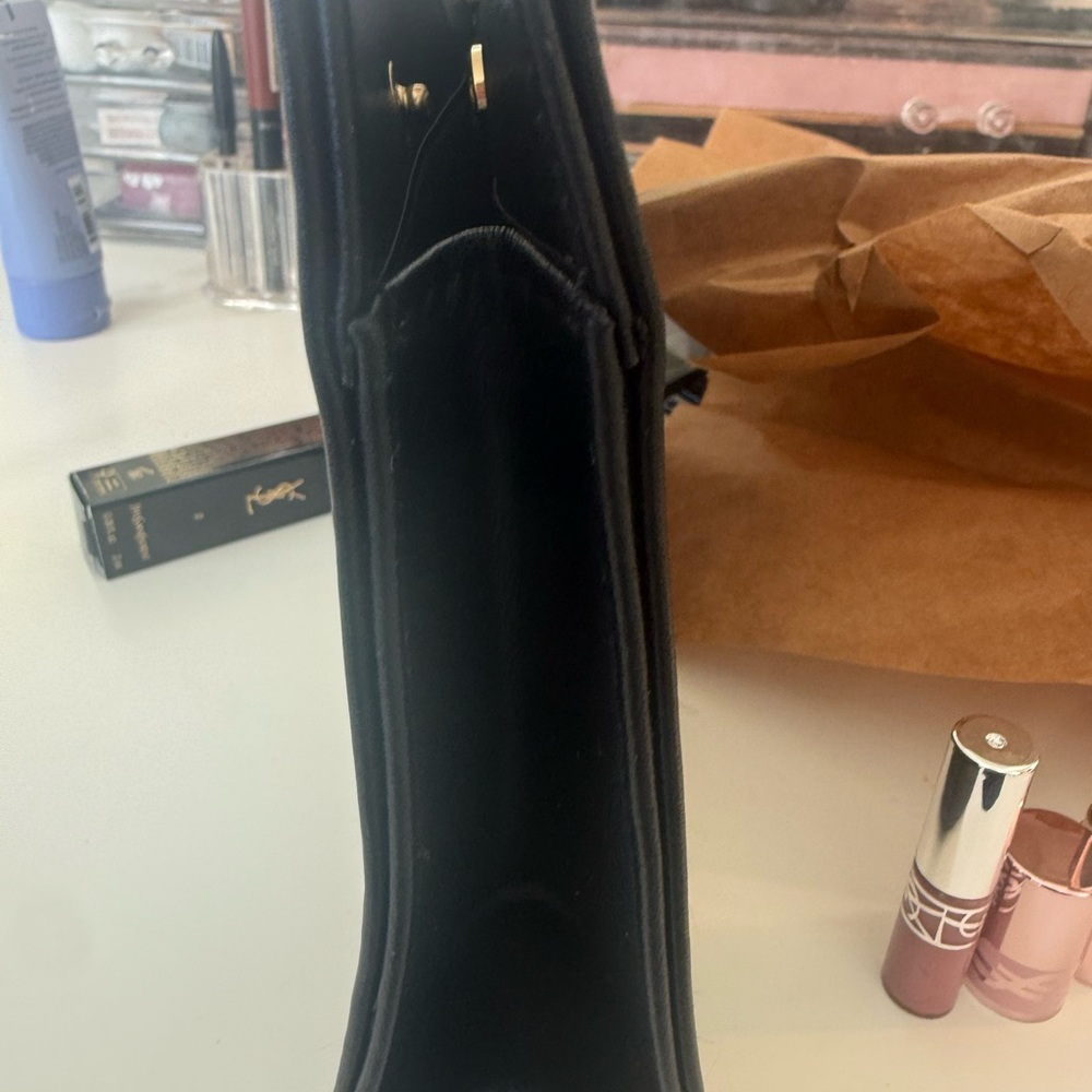Yves Saint Laurent Black Leather Pouch with Pink Lipsticks - Picture 5 of 5